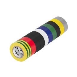 KOM PLET TAŚM IZOLACYJNYCH KLEJĄCYCH REBEL (10 SZT. - 0,13 MM x 19 MM x 10 YD) MIx KOLORÓW