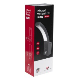 LAM PA LED Z CZUJNIKIEM RUCHU MACLEAN, CZUJNIK PIR, KOLOR CZARNY, 10W, IP54, 750LM, BARWA NEUTRALNA BIAŁA (4000K) MCE244 B