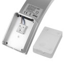 LAM PA ELEWACYJNA LED MACLEAN, 800LM, IP54, 10W, BARWA NATURALNA BIAŁA (4000K), KOLOR SREBRNY, MCE343 S