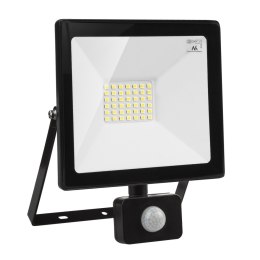 NAŚWIETLACZ LED Z CZUJNIKIEM RUCHU MACLEAN, SLIM 30W, 2400LM, BARWA CIE PŁA BIAŁA (3000K), IP44, MCE630 WW PIR