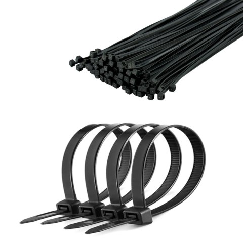 O PASKA ZACISKOWA 4,8 MM/30 CM CZARNA CABLETECH 50SZT. O PASKA ZACISKOWA 4,8 MM/30 CM CZARNA CABLETECH 50SZT.