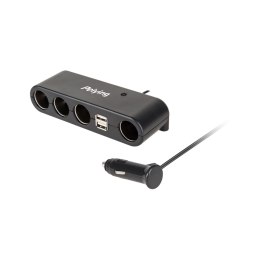 ROZDZIELACZ GNIAZDA ZA PALNICZKI SAMOCHODOWEJ x4 Z KABLEM I USB