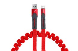 KABEL USB I PHONE LIGHTNING S PRĘŻYNUJĄCY 1.2 M UC-13 AMIO-02530