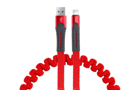 KABEL USB I PHONE LIGHTNING S PRĘŻYNUJĄCY 1.2 M UC-13 AMIO-02530 KABEL USB I PHONE LIGHTNING S PRĘŻYNUJĄCY 1.2 M UC-13 AMIO-02530