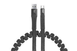 KABEL USB MICRO USB S PRĘŻYNUJĄCY 1.2 M UC-12 AMIO-02529