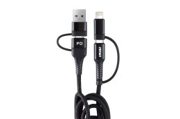 KABEL USB USB-C 3W1 I PHONE LIGHTNING USB-C MICRO USB 1 M UC-15 AMIO-02547