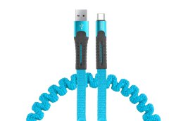 KABEL USB USB-C S PRĘŻYNUJĄCY 1.2 M UC-14 AMIO-02531