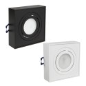 LAM PA, OCZKO, O PRAWA SUFITOWA MACLEAN, DLA ŹRÓDEŁ ŚWIATŁA MR16/GU10, KOLOR BIAŁY, 94x94x32MM, KWADRATOWA, ALU, MCE464 W