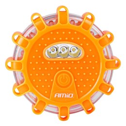 LAM PA OSTRZEGAWCZA AWARYJNA Z FUNKCJĄ LATARKI 3xAAA I P65 12SMD + 3SMD AMIO-02499