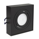 O PRAWA  PODTYNKOWA, TUBA LED MACLEAN, OCZKO, SPOT, DLA MR16/GU10, KOLOR CZARNY, 94x94x32MM, KWADRATOWA, ALU, MCE464 B