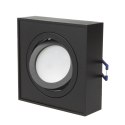 O PRAWA  PODTYNKOWA, TUBA LED MACLEAN, OCZKO, SPOT, DLA MR16/GU10, KOLOR CZARNY, 94x94x32MM, KWADRATOWA, ALU, MCE464 B