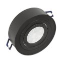O PRAWA  PODTYNKOWA, TUBA LED MACLEAN, OCZKO, SPOT, DLA ŹRÓDEŁ ŚWIATŁA MR16/GU10, KOLOR CZARNY, 94x32MM, OKRĄGŁA, ALU, MCE462 B