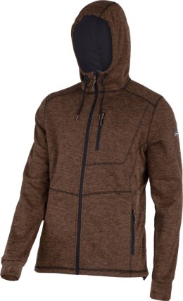 BLUZA Z KA PTUREM I SUWAKIEM BRĄZOWA, 