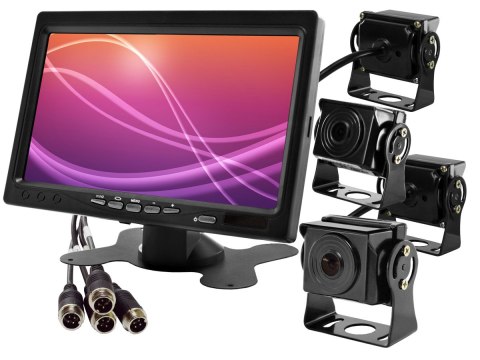 MONITOR SAMOCHODOWY LCD 7CALI AHD COFANIA I MONITORINGU Z OBSŁUGĄ 1 KAMERY 12V 24V MONITOR SAMOCHODOWY LCD 7CALI AHD COFANIA I MONITORINGU Z OBSŁUGĄ 1 KAMERY 12V 24V