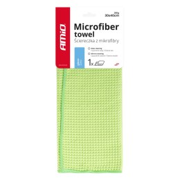 ŚCIERECZKA Z MIKROFIBRY MIKROFIBRA WAFLOWA DO SZYB OKIEN 30x40CM 280G AMIO-02606