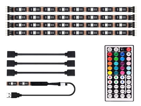 ZD4D PODŚWIETLENIE TV LED RGB 4x50CM ZD4D PODŚWIETLENIE TV LED RGB 4x50CM
