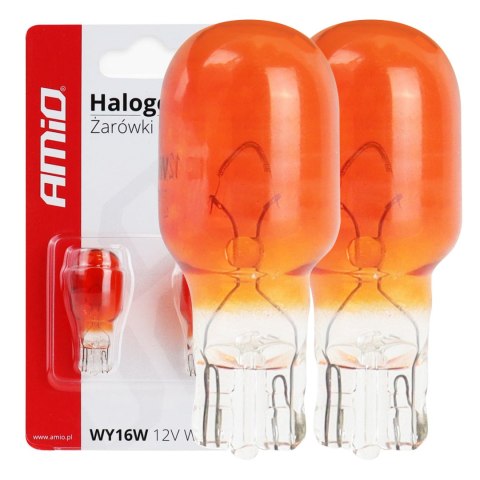 ŻARÓWKI HALOGENOWE T15 WY16W W2.1x9.5D 12V 2 SZT. AMIO-02550 ŻARÓWKI HALOGENOWE T15 WY16W W2.1x9.5D 12V 2 SZT. AMIO-02550