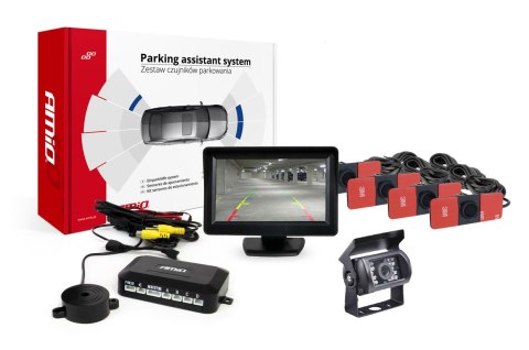 ZESTAW CZUJNIKÓW PARKOWANIA TFT01 4,3" Z KAMERĄ HD-501-IR 4 SENSORY CZARNE WEWNĘTRZNE ZESTAW CZUJNIKÓW PARKOWANIA TFT01 4,3" Z KAMERĄ HD-501-IR 4 SENSORY CZARNE WEWNĘTRZNE