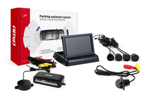 ZESTAW CZUJNIKÓW PARKOWANIA TFT02 4,3" Z KAMERĄ HD-305-LED 4 SENSORY CZARNE ZESTAW CZUJNIKÓW PARKOWANIA TFT02 4,3" Z KAMERĄ HD-305-LED 4 SENSORY CZARNE