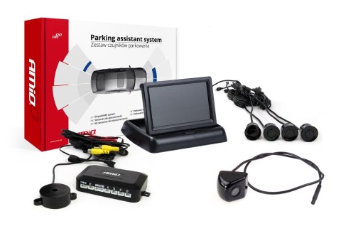 ZESTAW CZUJNIKÓW PARKOWANIA TFT02 4,3" Z KAMERĄ HD-310 4 SENSORY CZARNE ZESTAW CZUJNIKÓW PARKOWANIA TFT02 4,3" Z KAMERĄ HD-310 4 SENSORY CZARNE