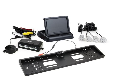 ZESTAW CZUJNIKÓW PARKOWANIA TFT02 4,3" Z KAMERĄ HD-402-LED 4 SENSORY SREBRNE ZESTAW CZUJNIKÓW PARKOWANIA TFT02 4,3" Z KAMERĄ HD-402-LED 4 SENSORY SREBRNE