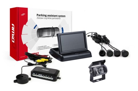 ZESTAW CZUJNIKÓW PARKOWANIA TFT02 4,3" Z KAMERĄ HD-501-IR 4 SENSORY CZARNE ZESTAW CZUJNIKÓW PARKOWANIA TFT02 4,3" Z KAMERĄ HD-501-IR 4 SENSORY CZARNE