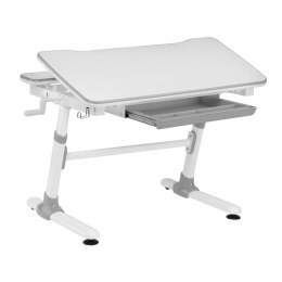 BIURKO DLA DZIECI ERGONOMICZNE Z REGULACJĄ WYSOKOŚCI ERGO OFFICE, SZARE, MAx 100KG, ER-417 2CZ