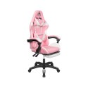 FOTEL GAMINGOWY KRUGER&MATZ GX-150 BIAŁO-RÓŻOWY