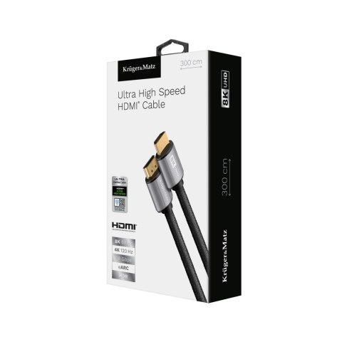 KABEL HDMI-HDMI 2.1 8K 3 M KRUGER&MATZ KABEL HDMI-HDMI 2.1 8K 3 M KRUGER&MATZ