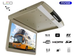 MONITOR  PODWIESZANY  PODSUFITOWY LED 17CALI HDMI USB SD IR FM FULL HD