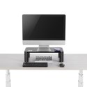 PODSTAWKA STOLIK  POD MONITOR ERGO OFFICE, REGULOWANA, Z ŁADOWARKĄ BEZ PRZEWODOWĄ QI, MAx 20KG, 17-32", ER-415