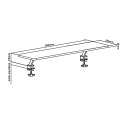 PÓŁKA DO BLATU NA MONITOR ERGO OFFICE,  PRZYKRĘCANA, 13"~32", MAx 20KG, ER-409