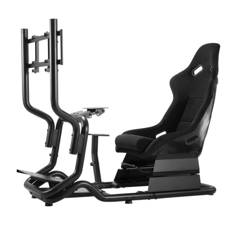 STOJAK Z FOTELEM NA KIEROWNICĘ WYŚCIGOWĄ NANORS, MAx. 130KG, MAx 50", RS702 STOJAK Z FOTELEM NA KIEROWNICĘ WYŚCIGOWĄ NANORS, MAx. 130KG, MAx 50", RS702