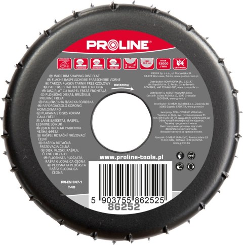 TARCZA PŁASKA TARNIK GRUBE ZĘBY FREZ CZOŁOWY 120MM PROLINE TARCZA PŁASKA TARNIK GRUBE ZĘBY FREZ CZOŁOWY 120MM PROLINE