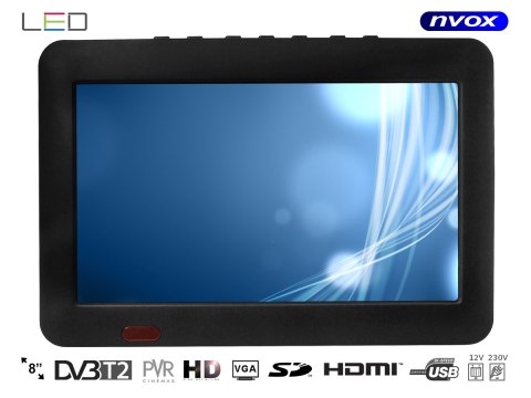 TELEWIZOR PRZENOŚNY TURYSTYCZNY SAMOCHODOWY LED 8CALI TELEWIZOR PRZENOŚNY TURYSTYCZNY SAMOCHODOWY LED 8CALI