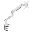 UCHWYT DO MONITORA ERGO OFFICE,  PREMIUM ZE S PRĘŻYNĄ GAZOWĄ,  PODWÓJNE RAMIĘ, 17"-32" 9 KG, BIAŁY, ER-437