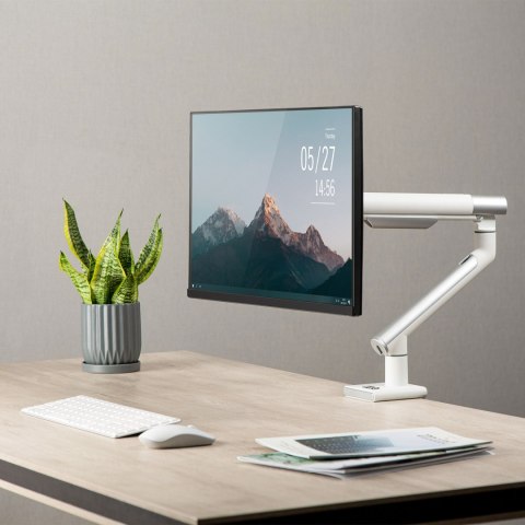 UCHWYT DO MONITORA ERGO OFFICE, PREMIUM ZE S PRĘŻYNĄ GAZOWĄ, PODWÓJNE RAMIĘ, 17"-32" 9 KG, BIAŁY, ER-437 UCHWYT DO MONITORA ERGO OFFICE, PREMIUM ZE S PRĘŻYNĄ GAZOWĄ, PODWÓJNE RAMIĘ, 17"-32" 9 KG, BIAŁY, ER-437