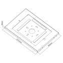 UCHWYT REKLAMOWY DO TABLETU MACLEAN, ŚCIENNY Z BLOKADĄ, 12.9", IPAD PRO (GEN1/2), MC-907W