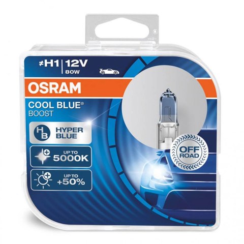 ŻARÓWKA HALOGENOWA OSRAM H1 12V 80W P14,5S COOL BLUE BOOST 5500K / 2 SZT. ŻARÓWKA HALOGENOWA OSRAM H1 12V 80W P14,5S COOL BLUE BOOST 5500K / 2 SZT.
