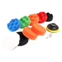 ZESTAW GĄBEK DO  POLEROWANIA GĄBKI  POLERSKIE 9 EL.+ DYSK 80 MM + ADA PTER M14 AMIO-02647