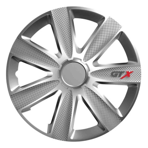 KOŁ PAK SAMOCHODOWY CARBON SREBRNY GTx 17" CALI KOŁ PAK SAMOCHODOWY CARBON SREBRNY GTx 17" CALI
