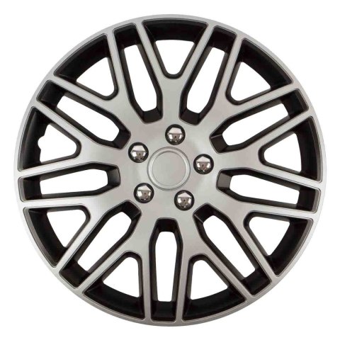 KOŁ PAK SAMOCHODOWY DAKAR NC 17" CALI SILVER&BLACK ZE ŚRUBAMI CHROM KOŁ PAK SAMOCHODOWY DAKAR NC 17" CALI SILVER&BLACK ZE ŚRUBAMI CHROM