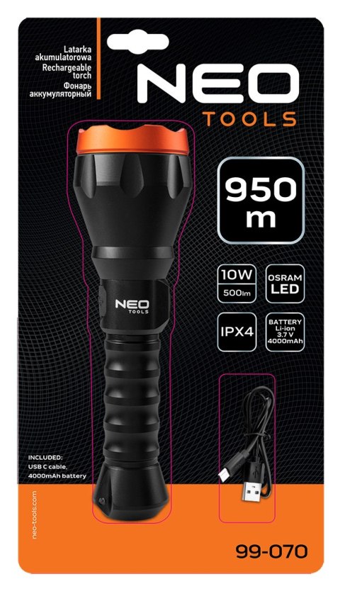 LATARKA AKUMULATOROWA USB C 500 LM OSRAM LED LATARKA AKUMULATOROWA USB C 500 LM OSRAM LED