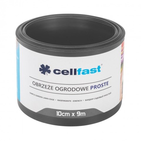 OBRZEŻE OGRODOWE PROSTE 10CM x 9M CELLFAST GRAFITOWE OBRZEŻE OGRODOWE PROSTE 10CM x 9M CELLFAST GRAFITOWE