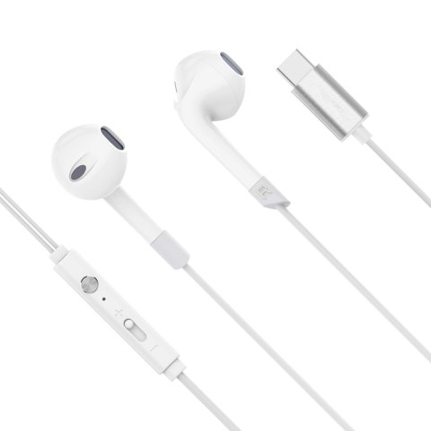 SŁUCHAWKI DOUSZNE Z MIKROFONEM NA USB-C KRUGER&MATZ C2 BIAŁE SŁUCHAWKI DOUSZNE Z MIKROFONEM NA USB-C KRUGER&MATZ C2 BIAŁE