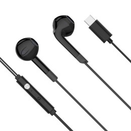 SŁUCHAWKI DOUSZNE Z MIKROFONEM NA USB-C KRUGER&MATZ C2 CZARNE