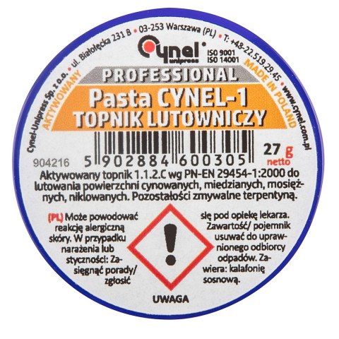 TO PNIK DO LUTOWANIA MIĘKKIEGO 27 G TO PNIK DO LUTOWANIA MIĘKKIEGO 27 G