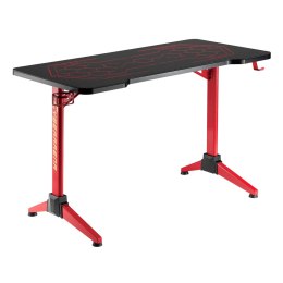 BIURKO GAMINGOWE RGB LED NANORS, CZARNE, DUŻE, 100KG MAx, WYSOKOŚĆ 760MM, RS163