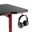 BIURKO GAMINGOWE RGB LED NANORS, CZARNE, DUŻE, 100KG MAx, WYSOKOŚĆ 760MM, RS163