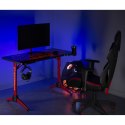 BIURKO GAMINGOWE RGB LED NANORS, CZARNE, DUŻE, 100KG MAx, WYSOKOŚĆ 760MM, RS163